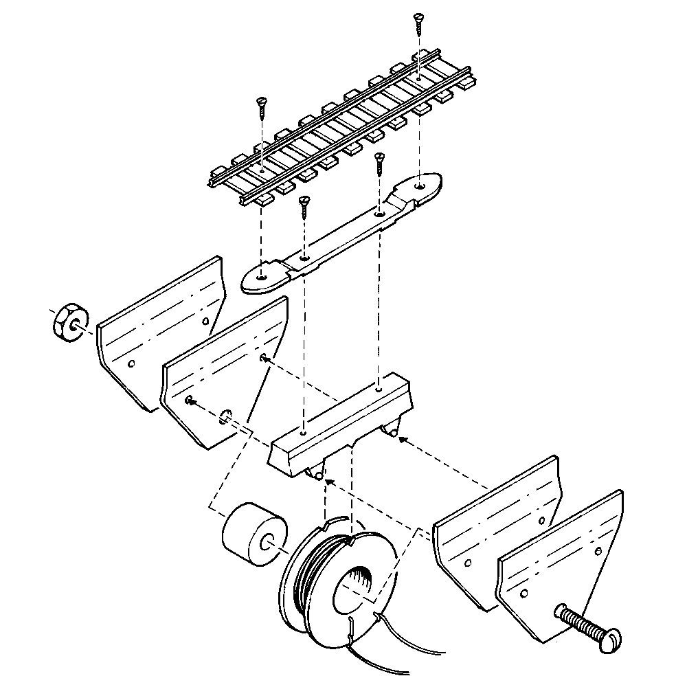 Kadee #309 HO Scale Under-the-Ties Delayed-Action Electric Uncoupler Kit