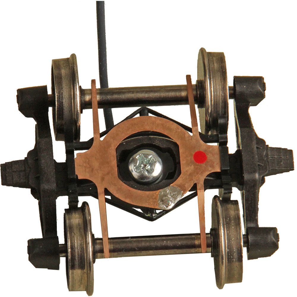 Kadee #590 HO Bettendorf - AAR Electrical Pickup Self Centering Caboose Trucks with 33" Smooth Back Wheels - HGC, 1 Pair