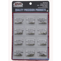 Atlas 551 HO Code 83 to Code 100 Transition Rail Joiners, 12pcs