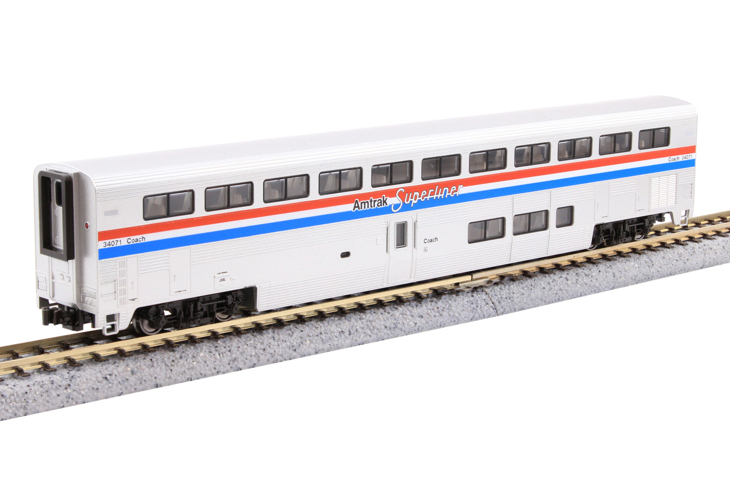 Kato 106-3530S N F40PH w/ Ditch Lights & 3 Superliner I Cars, Amtrak Phase III (DCC Sound Equipped)