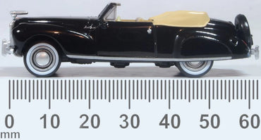 Oxford Diecast 87LC41006 HO 1941 Lincoln Continental, Black/Tan