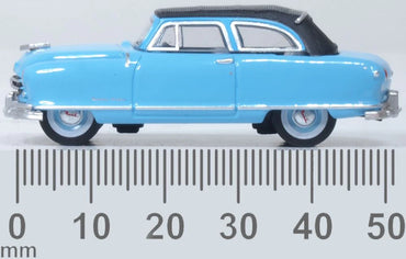 Oxford Diecast 87NR50001 HO 1950 Nash Rambler Custom Landau Convertible (Closed), Strato Blue