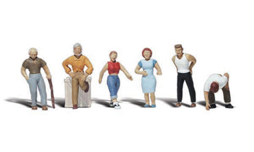 Woodland Scenics A2124 N Figures, Ordinary People 6pcs