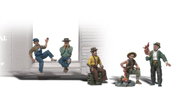Woodland Scenics A2138 N Figures, Hobos 7pcs