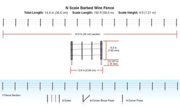 Woodland Scenics A2990 N Barbed Wire Fence