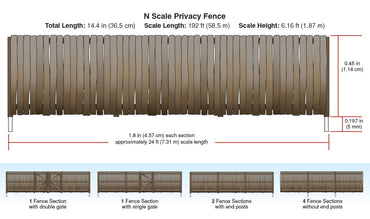 Woodland Scenics A2995 N Privacy Fence
