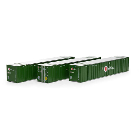 Athearn ATH40125 HO 53' Stoughton Container, Hub Group 3pk