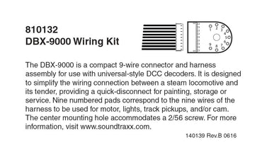 Soundtraxx 810132 DBX-9000 Locomotive-To-Tender Wiring Kit