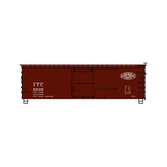 Accurail 1811 HO 36' Double Sheath Wood Box Car Kit, Illinois Terminal #8035