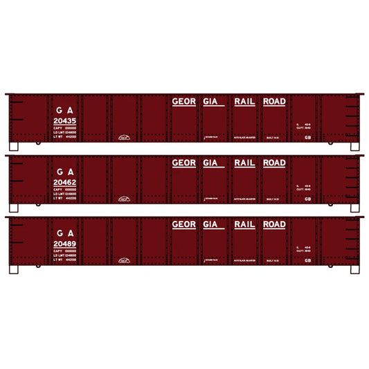 Accurail 37794 HO AAR 41' Steel Gondola Kits, Georgia Railroad 3-Pack