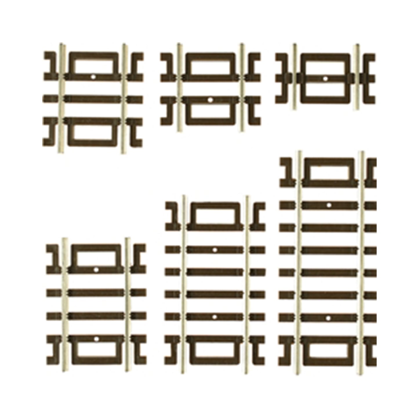 Atlas HO 524 Snap-Track Straight Track Assortment, Code 83 Nickel Silver 10pc Assortment