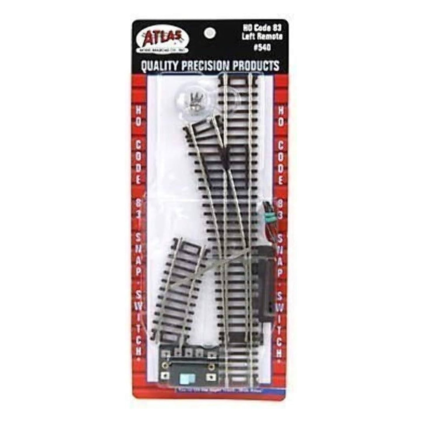 Atlas HO 540 Snap-Track Left Remote Snap-Switch, Code 83 Nickel Silver