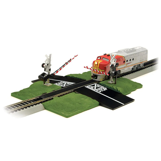 Bachmann 44579 HO E-Z Track Dual Crossing Gates, Code 100 Nickel Silver