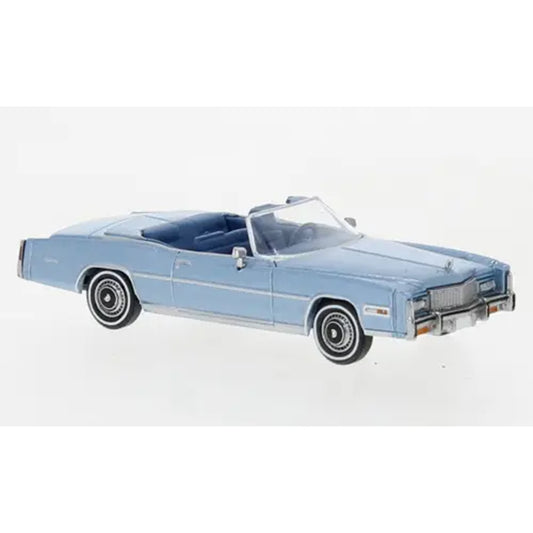 Brekina 19753 HO 1975 Cadillac El Dorado Convertible, Metallic Light Blue