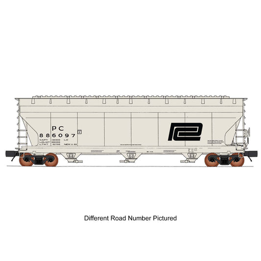 InterMountain 67096-01 N 3-Bay Covered Hopper Car, Penn Central #886729