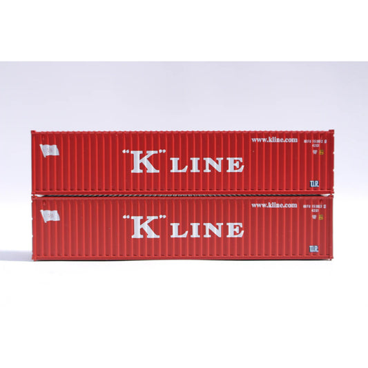 Jacksonville Terminal Company 405341 N 40' Corrugated-Side Container w/ Magnetic System, K-Line 2pk