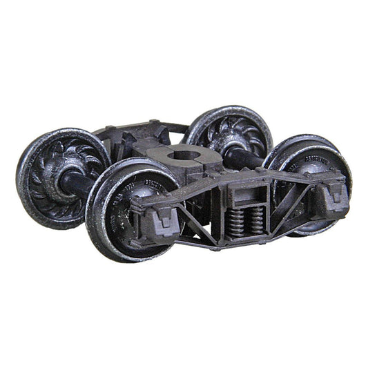 Kadee #1561 HO Arch Bar Self Centering Trucks with 33" Ribbed Back Code 88 Semi-Scale Wheels - HGC, 1 Pair