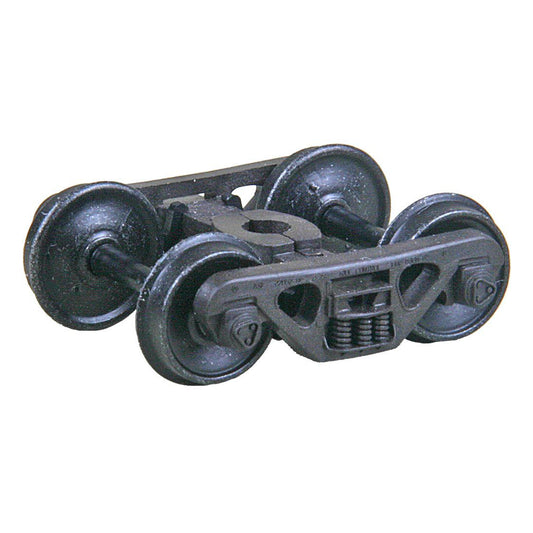 Kadee #1569 HO A.S.F.® 100-ton Roller Bearing Self Centering Trucks with 36" Smooth Back Code 88 Semi-Scale Wheels - HGC, 1 Pair