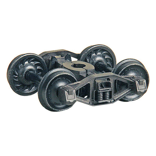 Kadee #1572 HO Bettendorf T-Section Self Centering Trucks with 33" Ribbed Back Code 88 Semi-Scale Wheels - HGC, 1 Pair