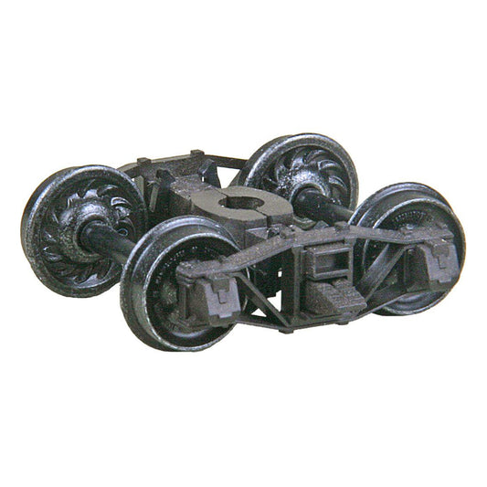 Kadee #1583 HO Arch Bar Self Centering Caboose Trucks with 33" Ribbed Back Code 88 Semi-Scale Wheels - HGC, 1 Pair