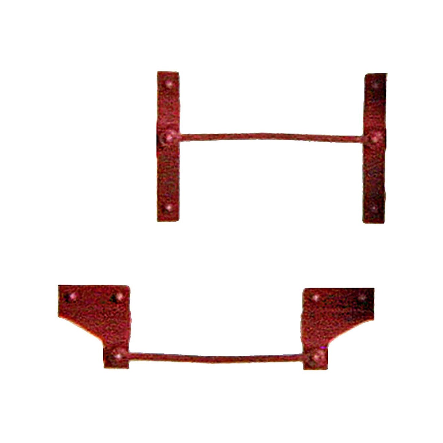 Kadee #2252 HO End Grab Irons Red Oxide - Freight Car Detail Parts, 4 Pair