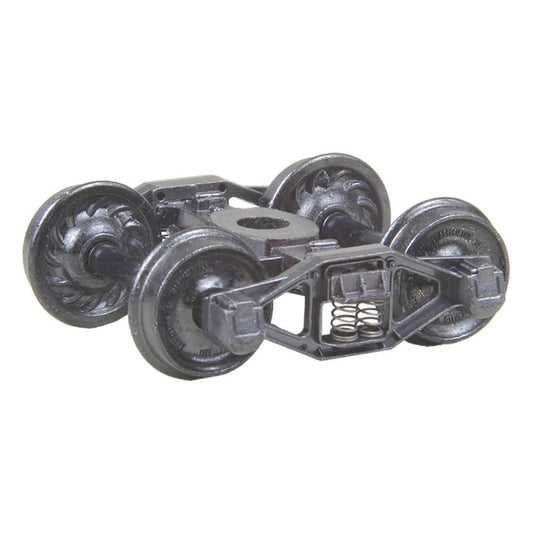 Kadee #554 HO Bettendorf T-Section Self Centering Trucks with 33" Ribbed Back Wheels - Metal Fully Sprung, 1 Pair
