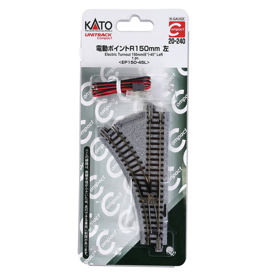 Kato N 20-240 Unitrack Compact Electric Turnout 45-Degree Left