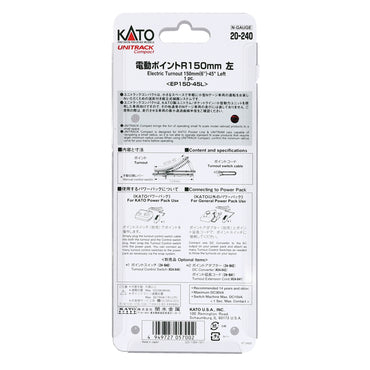 Kato N 20-240 Unitrack Compact Electric Turnout 45-Degree Left
