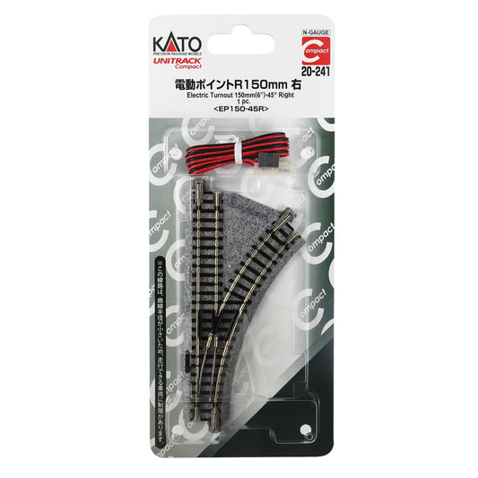 Kato N 20-241 Unitrack Compact Electric Turnout 45-Degree Right