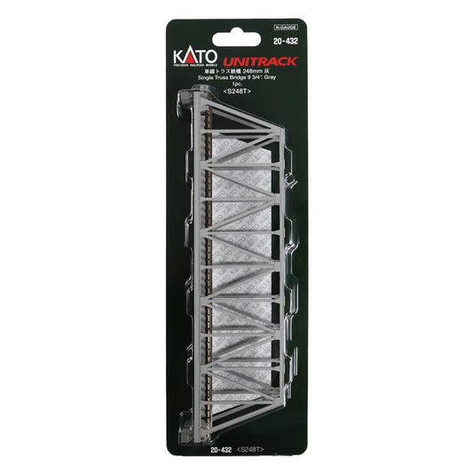 Kato 20-432 N Unitrack Single Truss Bridge Gray 248mm (9-3/4")