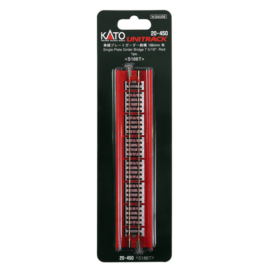 Kato 20-450 N Unitrack Single Plate Girder Bridge Red 186mm (7-5/16")