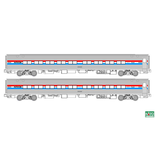 Kato N 106-6293 Amfleet II Coaches, 2 Piece Set (Amtrak Phase III)