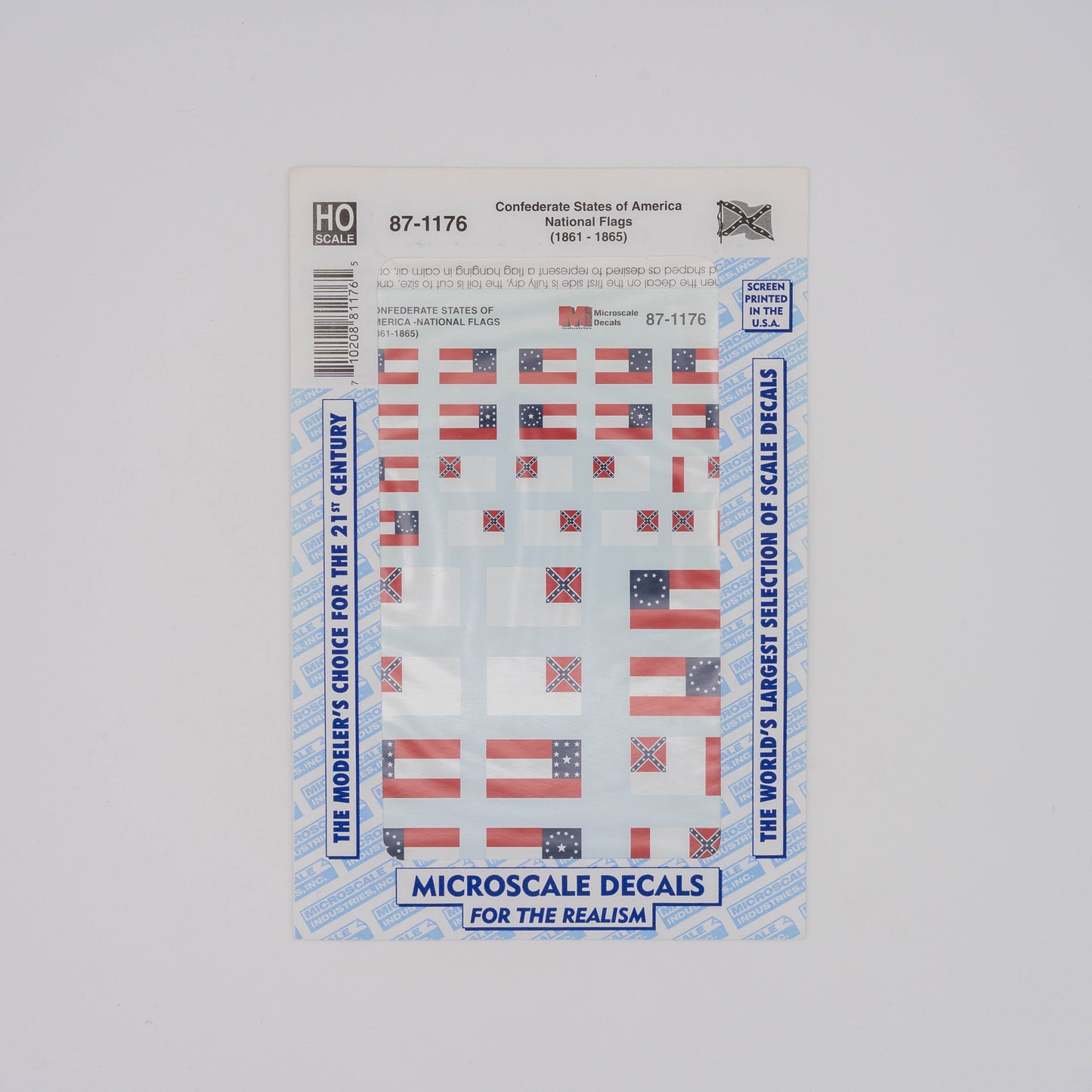 Microscale HO 87-1176 Decal, Confederate States of America National Flags (1861-1865)