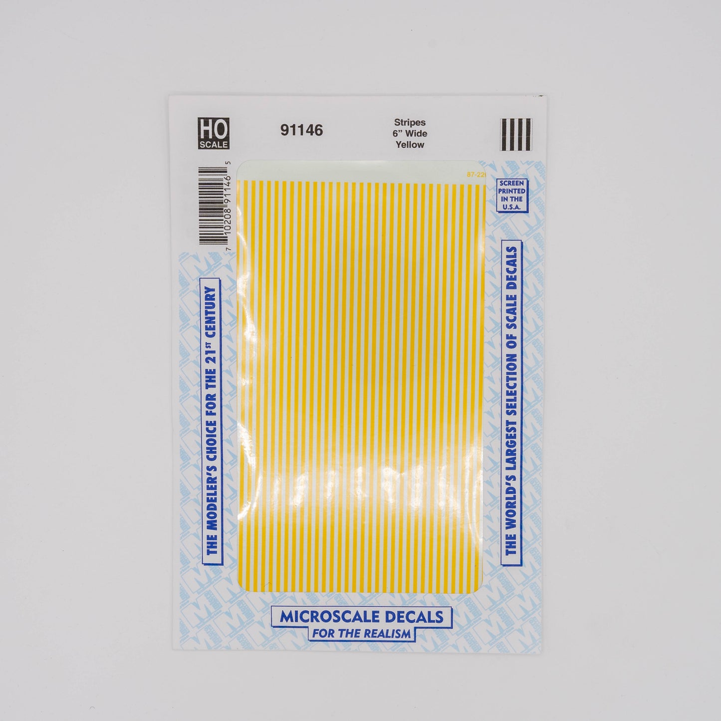 Microscale HO 91146 Decal, Stripes 6" Wide (Yellow)