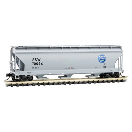 Micro-Trains 09400622 N 3-Bay Covered Hopper Car, Cotton Belt #70094