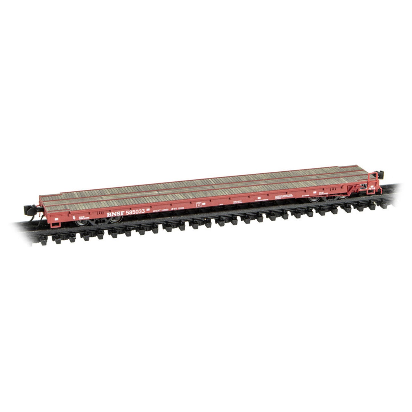 Micro-Trains 13400022 N 60' Wood Deck Modern Flat Car, BNSF #585069
