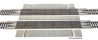 Walthers Track 948-83113 HO Modern Wood Crossing with Rerailer Kit, 2pk