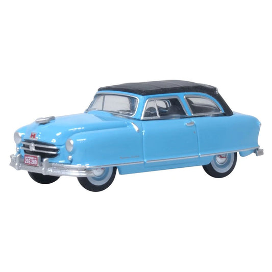 Oxford Diecast 87NR50001 HO 1950 Nash Rambler Custom Landau Convertible (Closed), Strato Blue