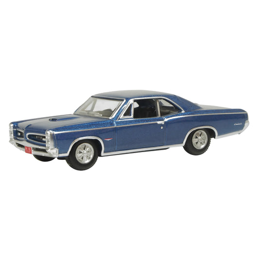 Oxford Diecast 87PG66001 HO 1966 Pontiac GTO, Fontaine Blue