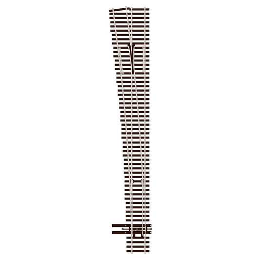 PECO SL-E8382 HO #8 Left Hand Turnout, Electrofrog, Code 83 Nickel Silver