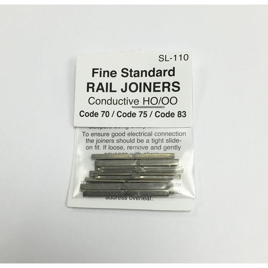 PECO SL-110 Rail Joiners, Fine Standard Conductive for HO/OO, Code 70/75/83