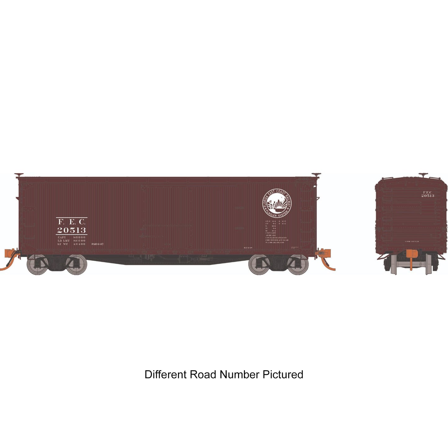 Rapido 130120A HO USRA Double Sheathed Wood Box Car, Florida East Coast #20518