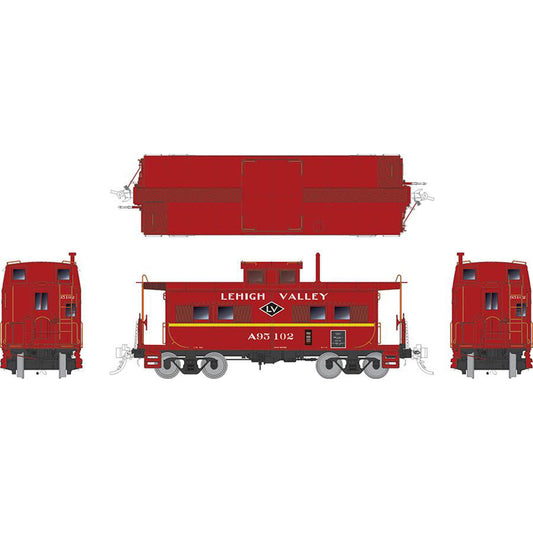 Rapido 144013 HO Northeastern Caboose, Lehigh Valley #A95091 (Black Diamond Scheme)