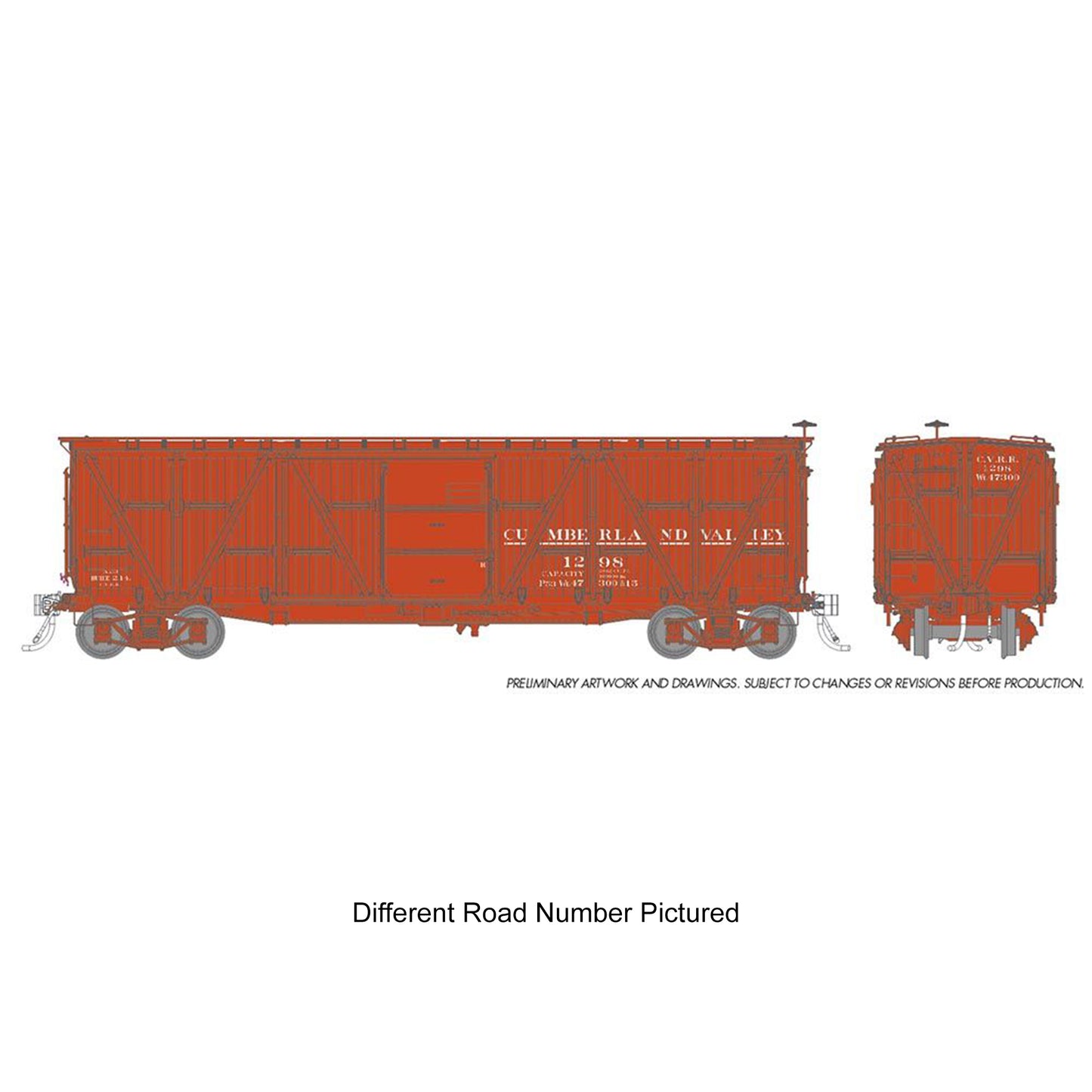 Rapido 177001A HO PRR X23 Box Car, Cumberland Valley #1303