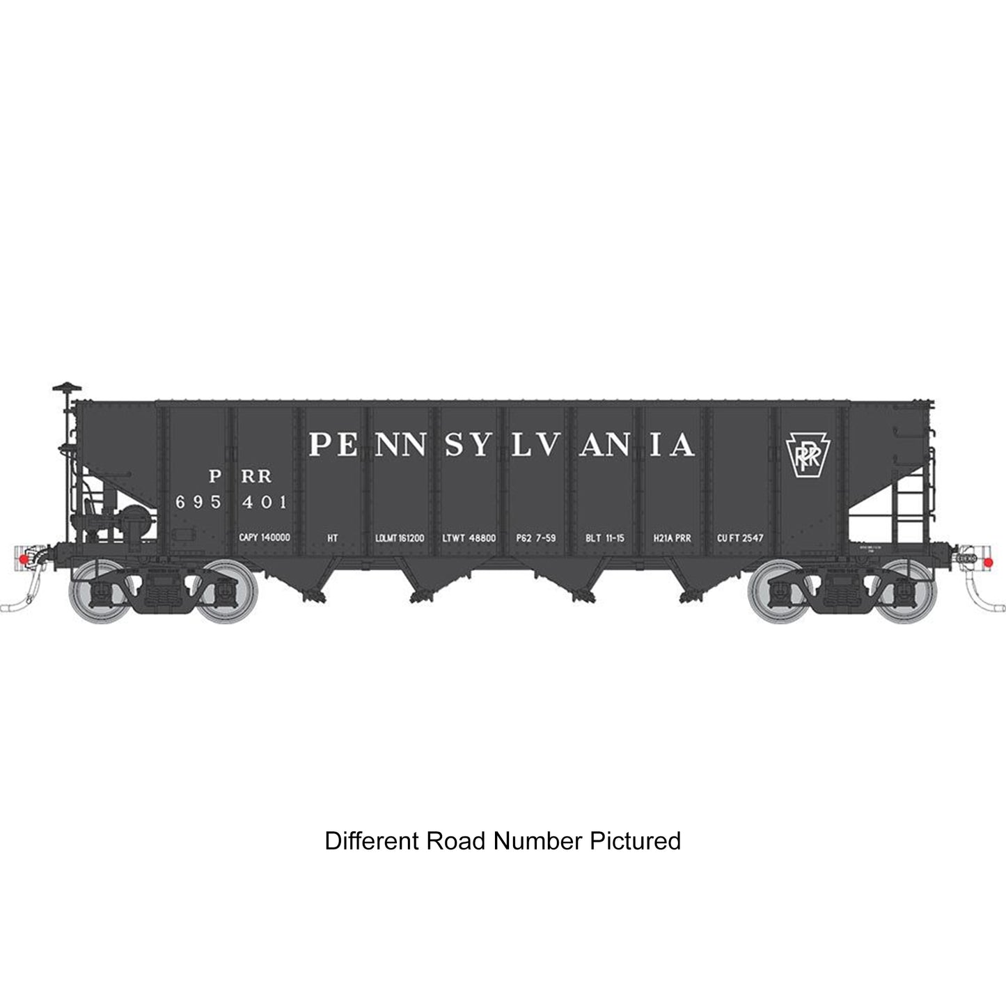 Rapido 178009A HO PRR H21A 4 Bay Hopper, Pennsylvania #695713