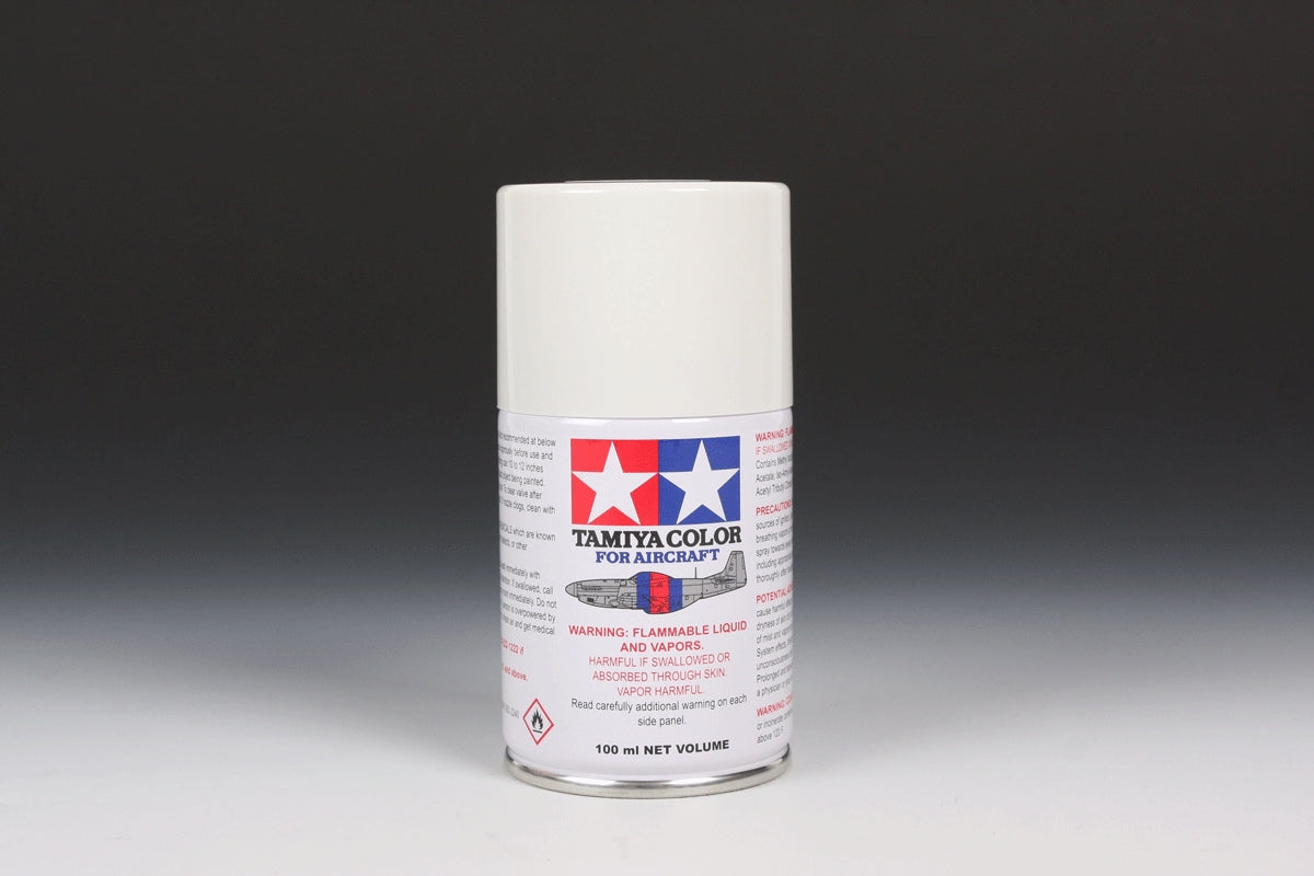 Tamiya AS-20 Insignia White (USN) Acrylic Lacquer for Aircraft Models - 100ml Spray Can