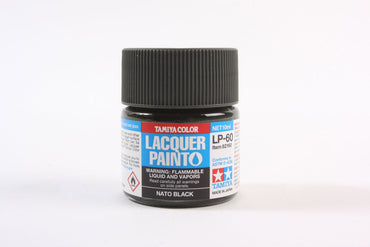 Tamiya LP-60 NATO Black Lacquer Paint - 10ml Bottle