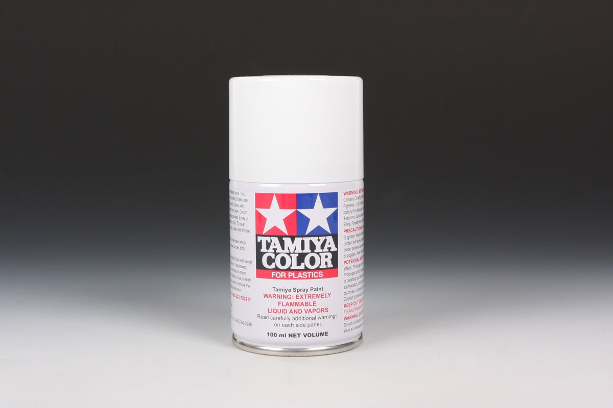 Tamiya TS-27 Matte White Synthetic Lacquer for Plastics - 100ml Spray Can