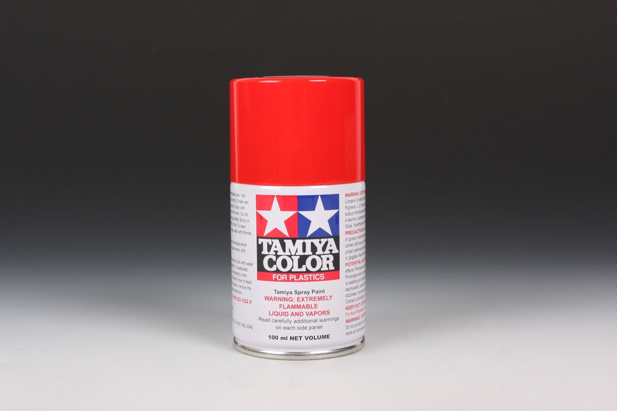Tamiya TS-49 Bright Red Synthetic Lacquer for Plastics - 100ml Spray Can