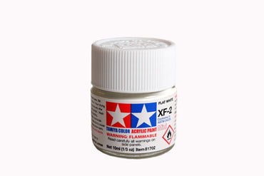 Tamiya XF-2 Flat White Acrylic Paint - 10ml Bottle
